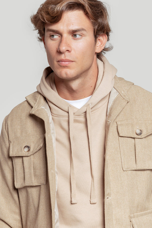 Parka Bolsillos Camel SKU 0.31852