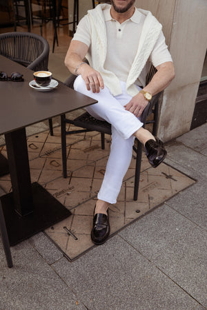 Pantalon blanc à cinq poches, référence 0.33327