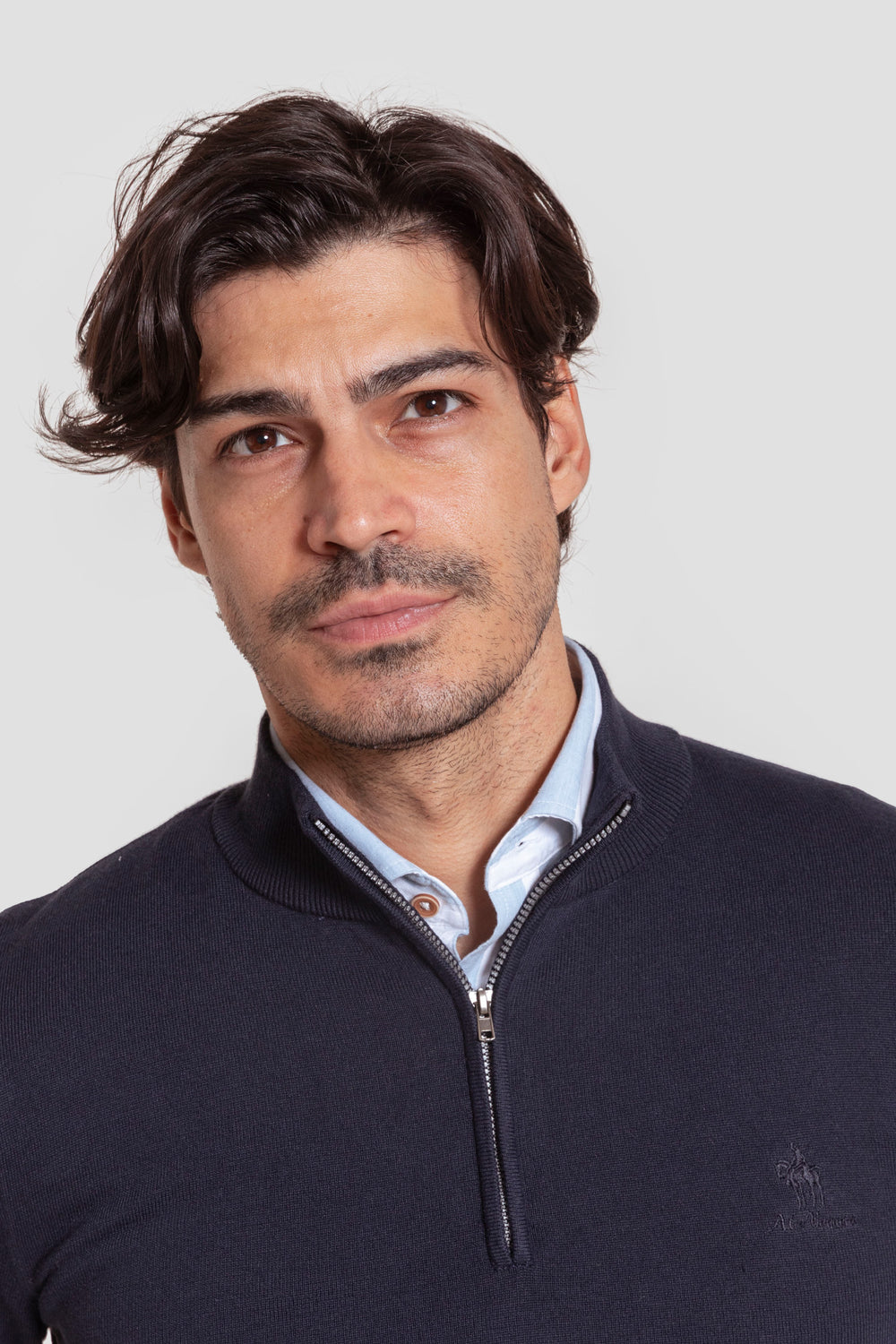 Jersey Cuello Cremallera Marino - Raíces SKU 0.32020