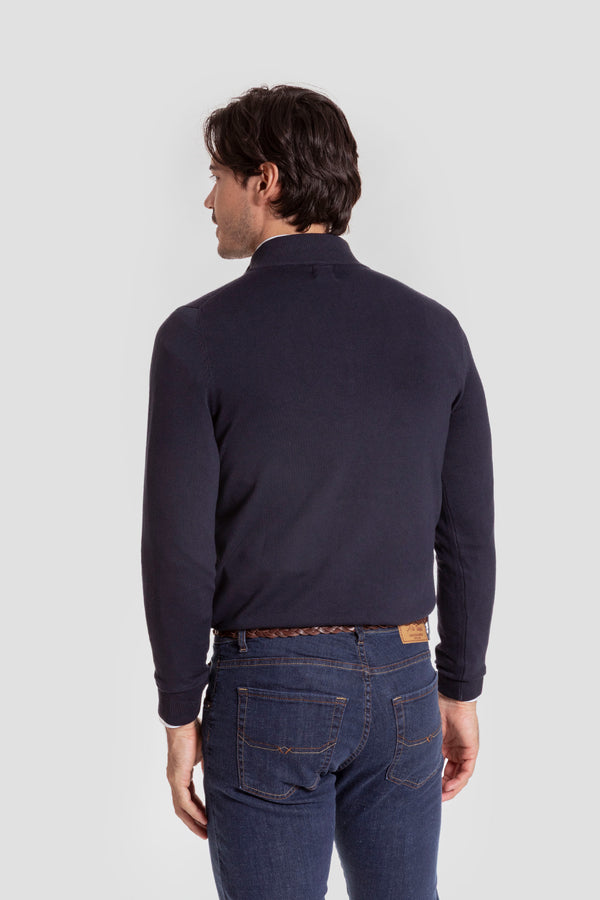 Jersey Cuello Cremallera Marino - Raíces SKU 0.32020