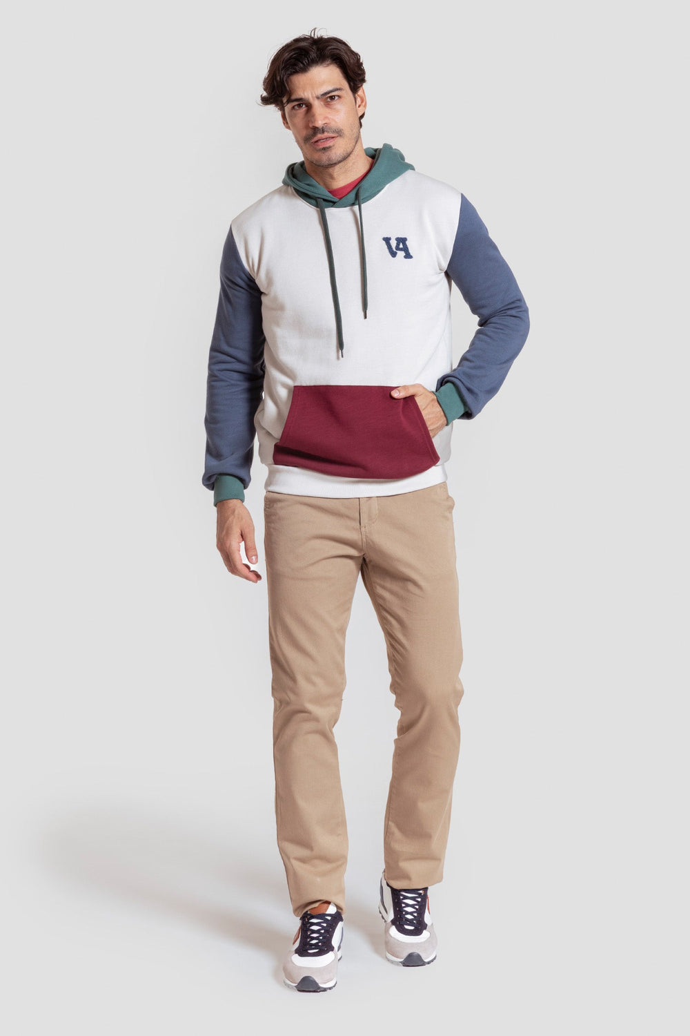 Sudadera Gorro Tricolor Blanco - Legado SKU 0.31995