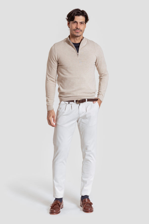 Jersey Cuello Cremallera Hueso - Raíces SKU 0.32020