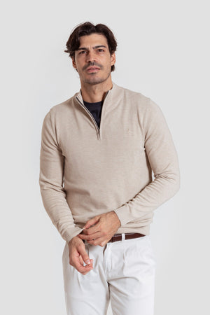 Jersey Cuello Cremallera Hueso - Raíces SKU 0.32020