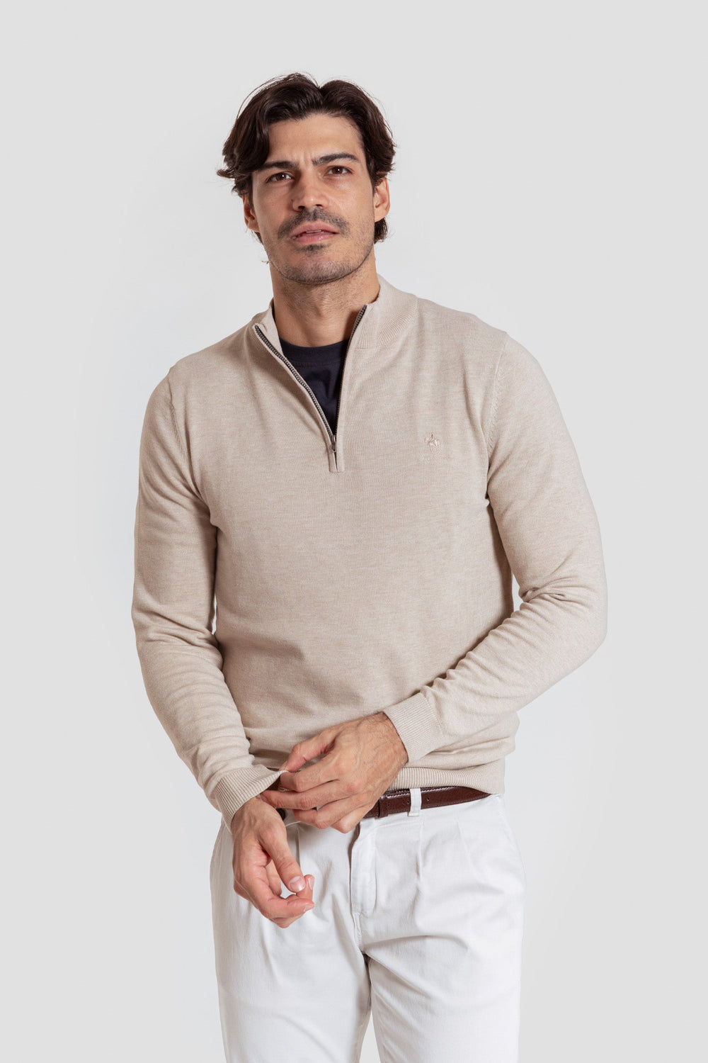 Jersey Cuello Cremallera Hueso - Raíces SKU 0.32020