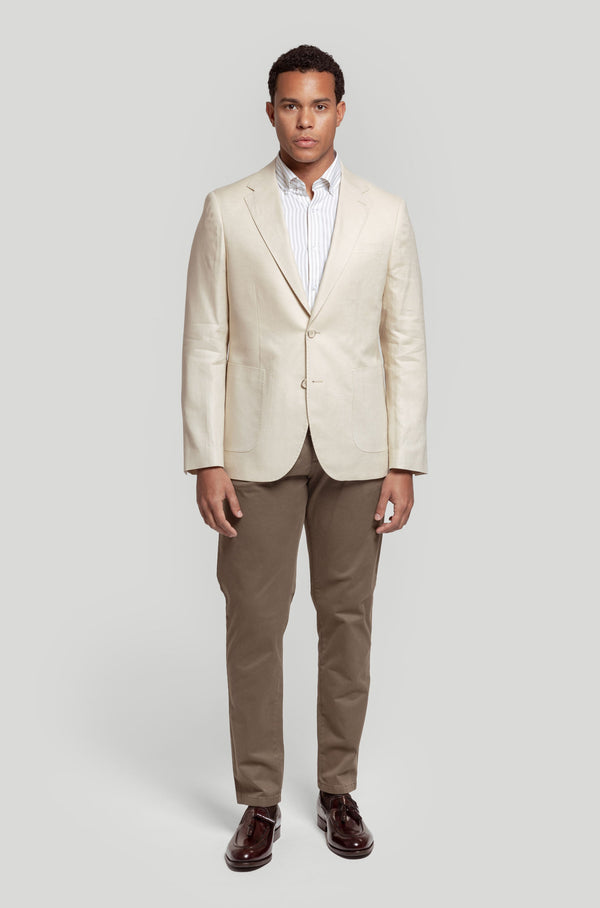 Blazer de linho bege SKU 0.30817