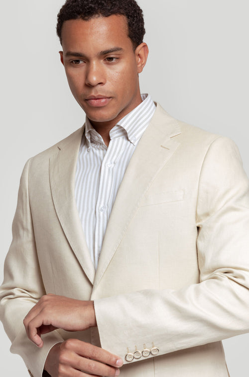 Blazer de linho bege SKU 0.30817