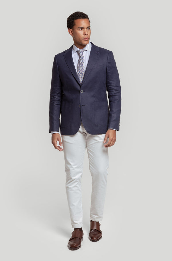Blazer de Linho Azul SKU 0.30817