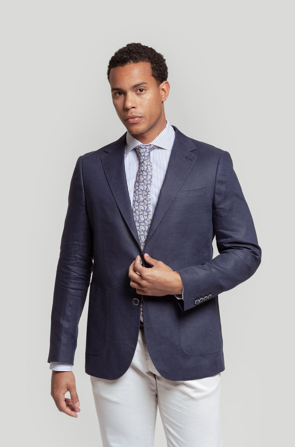 Blazer de Linho Azul SKU 0.30817