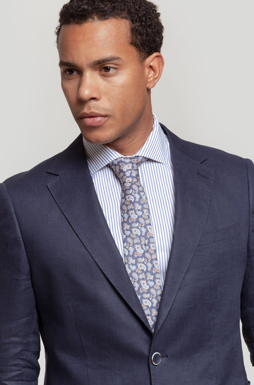 Blazer de Linho Azul SKU 0.30817