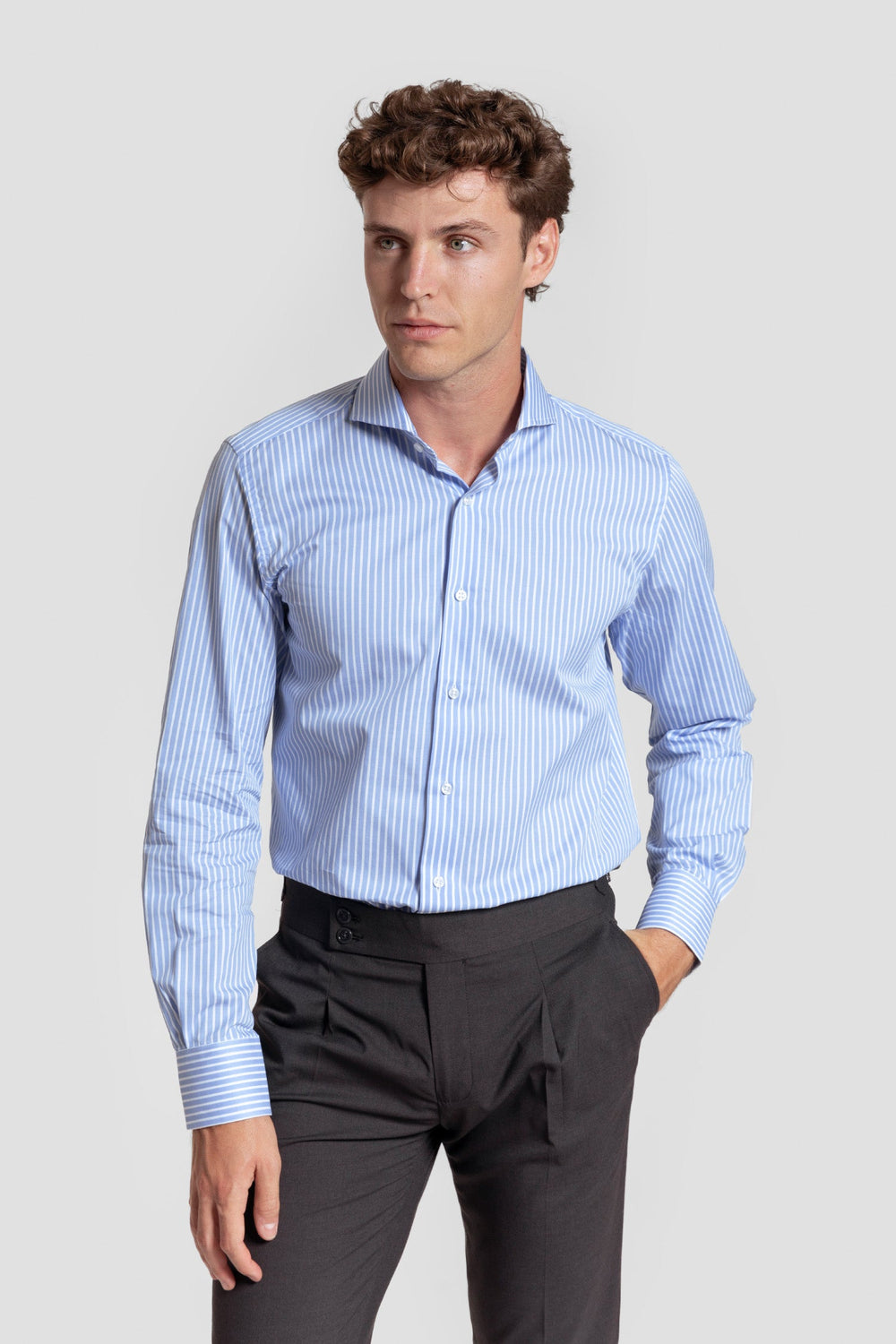 Camisa Vestir Raya Media Celeste SKU 0.32184