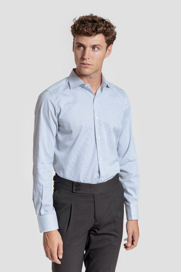 Camisa Vestir Raya Fina Azul marino SKU 0.32186