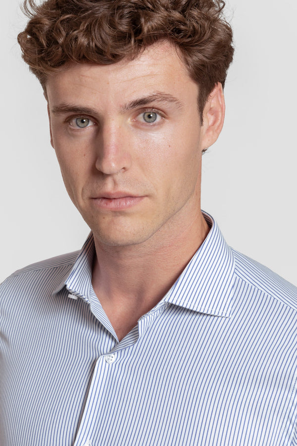 Camisa Vestir Raya Fina Azul marino SKU 0.32186