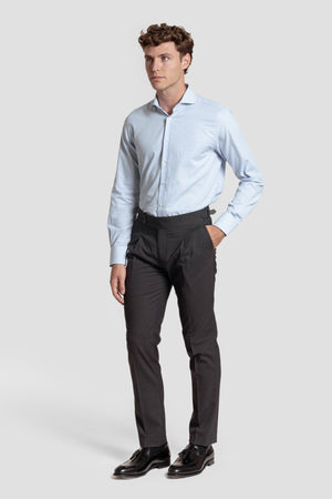 Camisa Vestir Cuadro Pequeño Celeste SKU 0.32185
