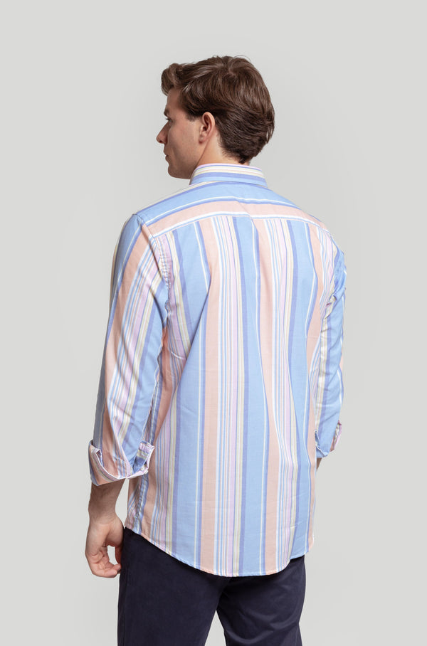 Camisa Raya Celeste Y Naranja SKU 0.30828