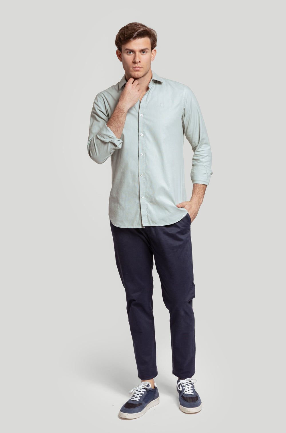 Camisa Estructura Verde Agua SKU 0.30562