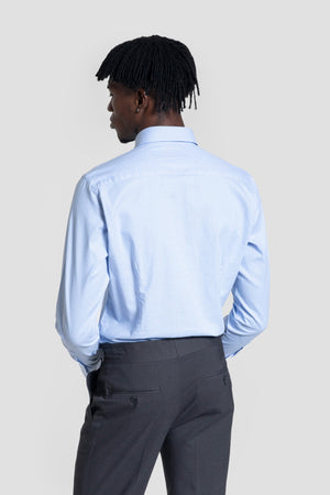 Camisa Oxford Microcuadro Celeste SKU 0.32243