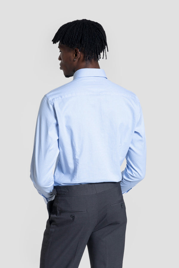 Camisa Oxford Microcuadro Celeste SKU 0.32243
