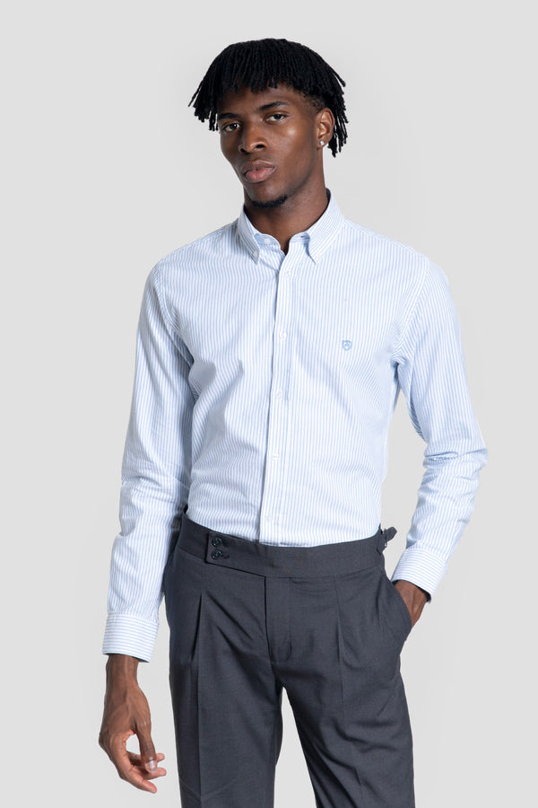 Camisa Custom Fit Oxford Índigo SKU 0.32242