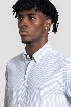 Camisa Oxford Rayas Gris SKU 0.32238