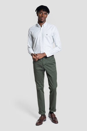 Camisa Rayas Finas Kaki SKU 0.32239