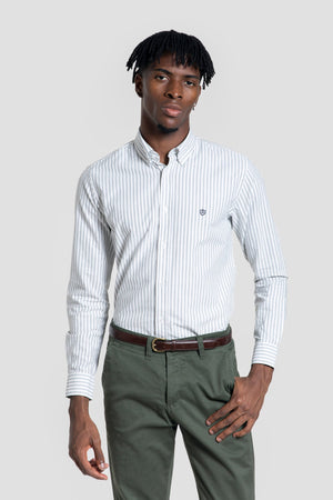 Camisa Rayas Finas Kaki SKU 0.32239