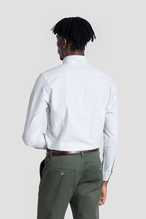 Camisa Rayas Finas Kaki SKU 0.32239