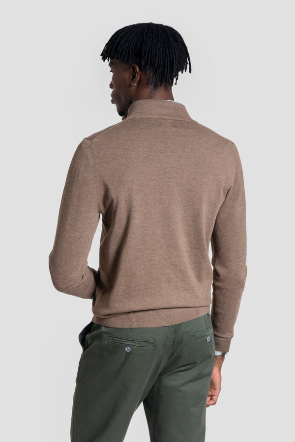 Jersey Cuello Cremallera Marrón- Raíces SKU 0.32020