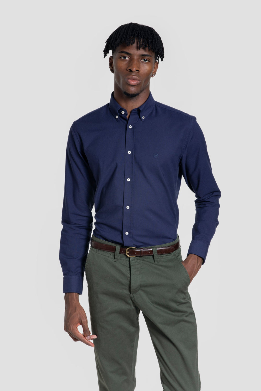 Camisa Oxford Marino SKU 0.32235