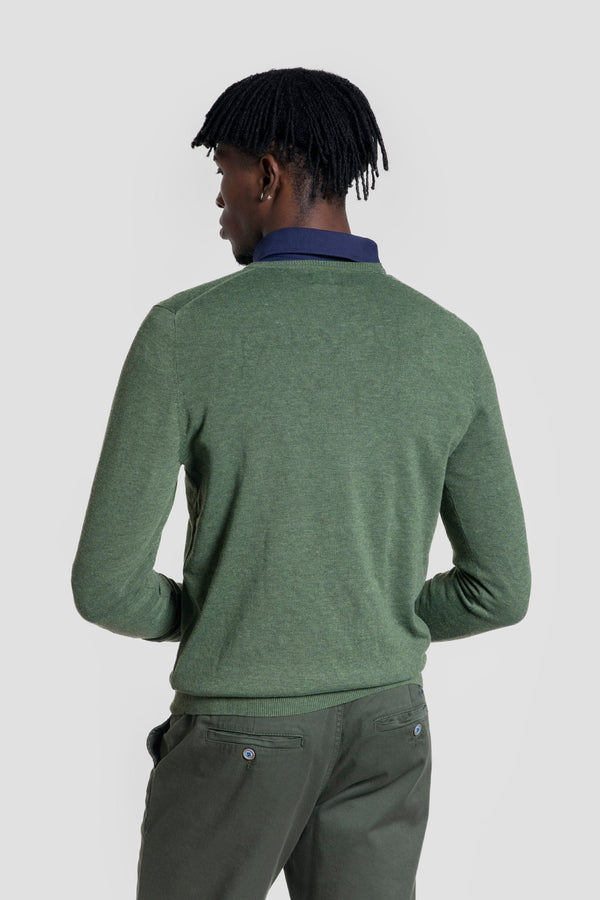 Jersey Cuello Pico Kaki - Raíces SKU 0.32017