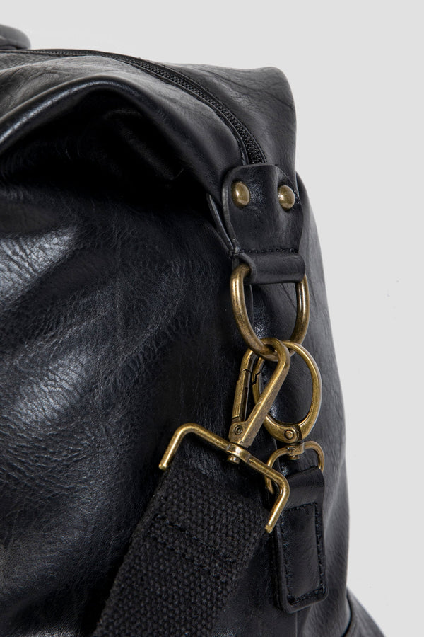 Bolso de Viaje Grande Efecto Piel Negro SKU 0.32183