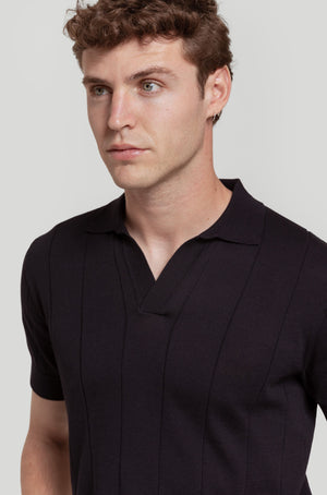 Polo de malha azul marinho SKU 0.30845