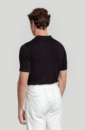 Polo de malha azul marinho SKU 0.30845