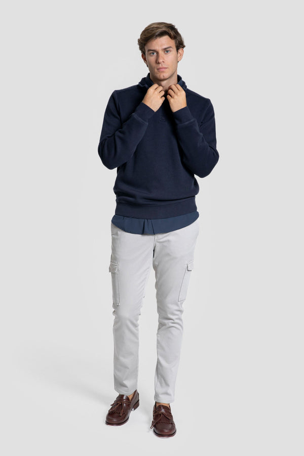 Sudadera Cuello Cremallera Marino SKU 0.32275