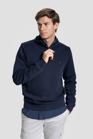 Sudadera Cuello Cremallera Marino SKU 0.32275