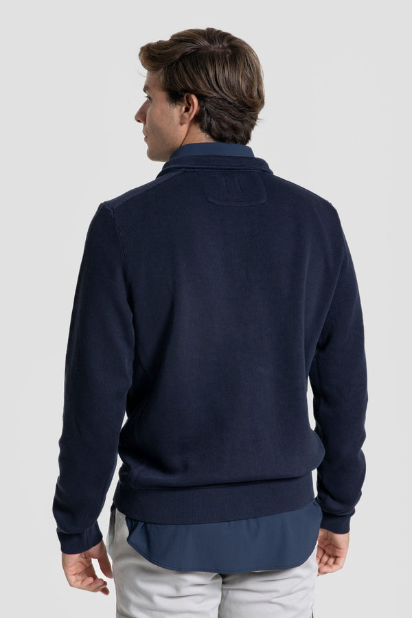 Sudadera Cuello Cremallera Marino SKU 0.32275