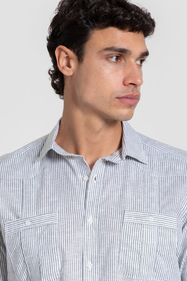 Chemise guayabera kaki Référence 0.33797