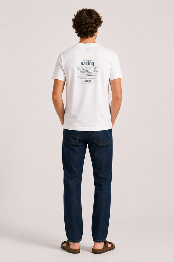 Camiseta Horse Raicing Blanca SKU 0.34537