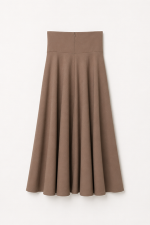 Falda Midi Botonadura Alta Camel SKU 0.33693