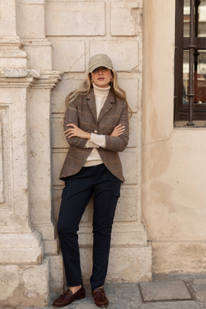 Chaqueta Tweed Señora  MARRON SKU 0.32443