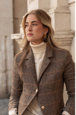 Chaqueta Tweed Señora  MARRON SKU 0.32443