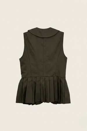 Gilet kaki croisé à basque  SKU 0.34246