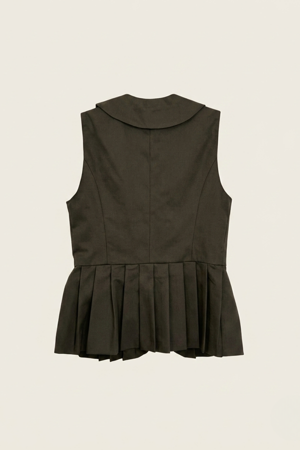 Gilet kaki croisé à basque  SKU 0.34246
