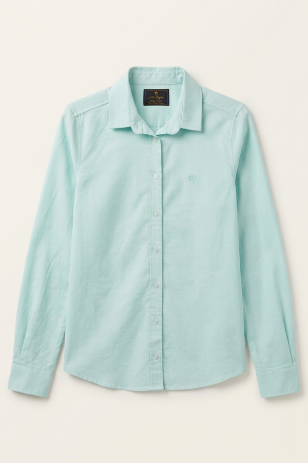 Camisa Oxford Lisa Verde Agua SKU 0.34244