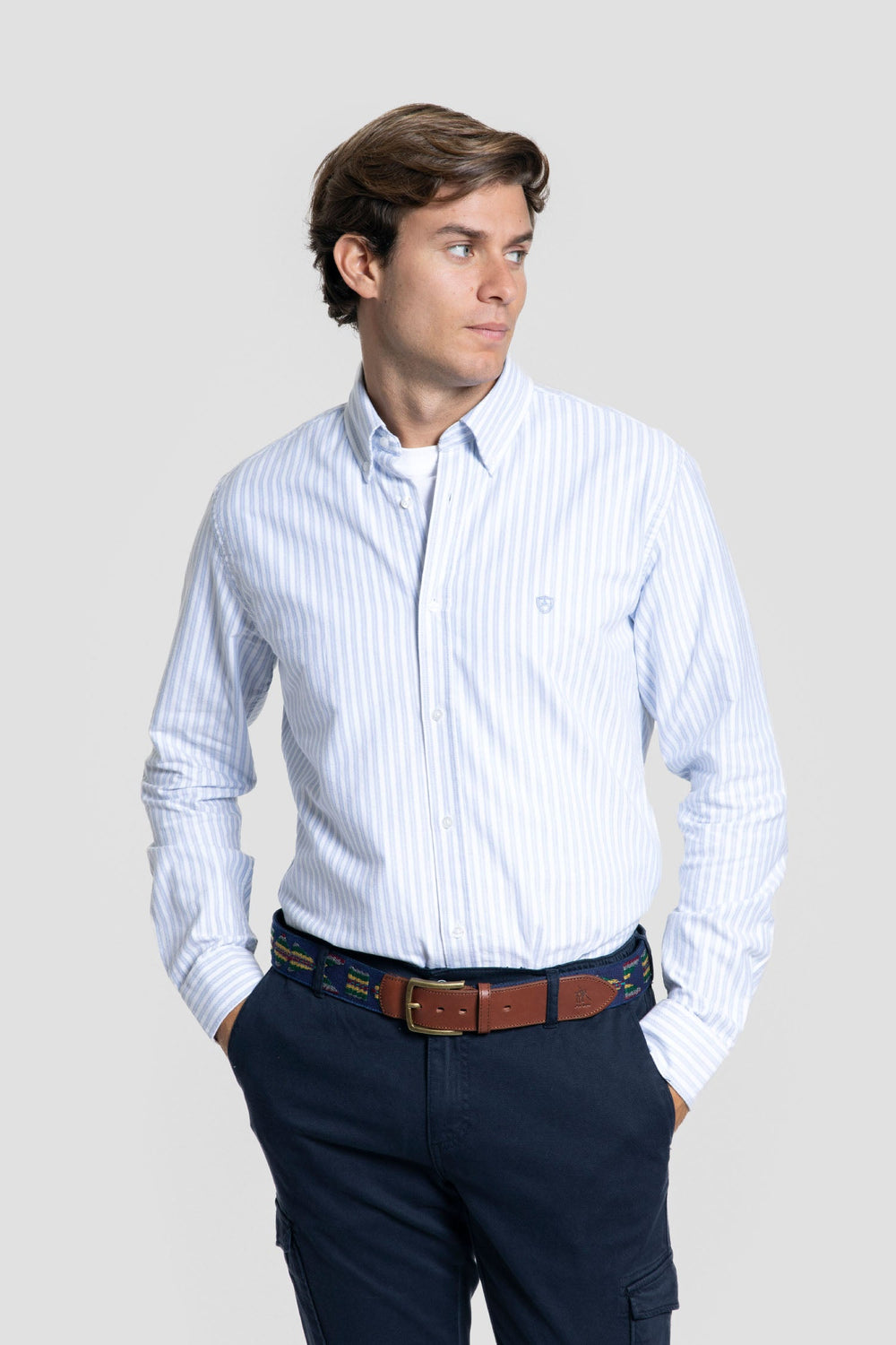 Camisa Oxford Raya Celeste SKU 0.32446
