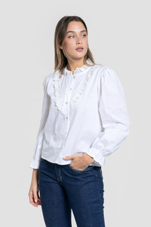 Blusa sra cuello redondo con puntilla calada SKU 0.33295