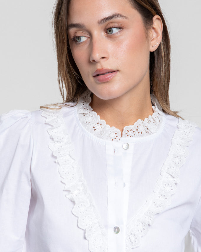 Blusa sra cuello redondo con puntilla calada SKU 0.33295