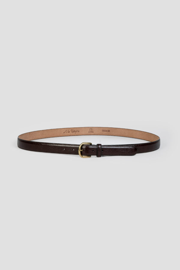 Cinturon Fino Venas Marron SKU 0.31785