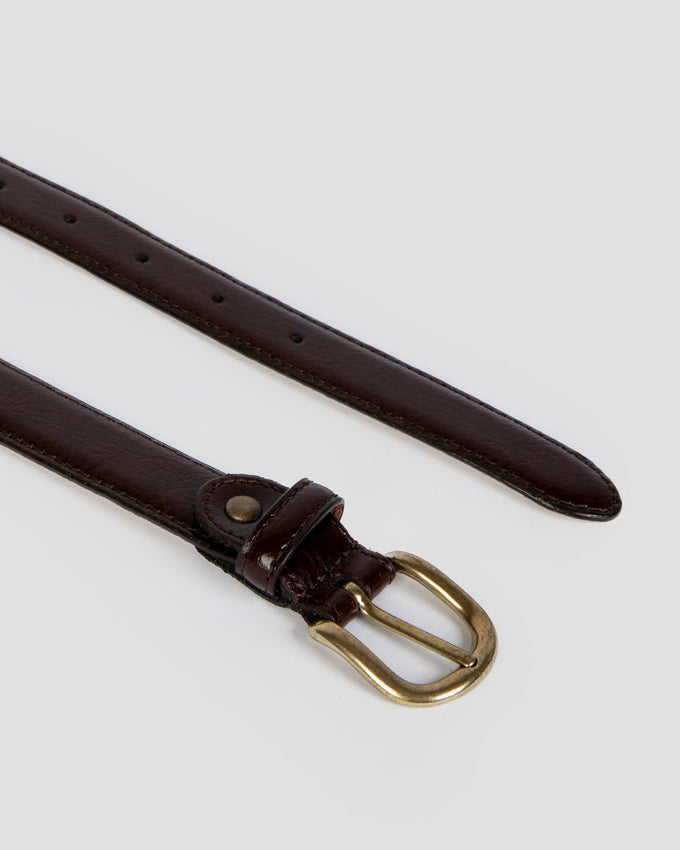 Cinturon Fino Venas Marron SKU 0.31785