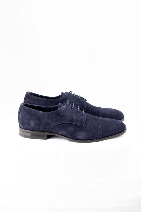 SAPATO CLÁSSICO DE CAMURÇA COM CADARÇO NAVY SKU 0,24355