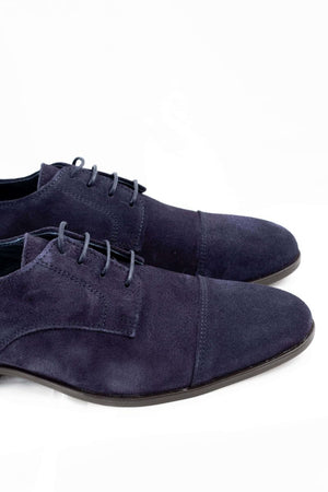 SAPATO CLÁSSICO DE CAMURÇA COM CADARÇO NAVY SKU 0,24355